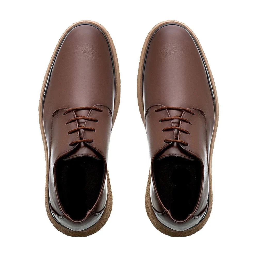 Sapato Masculino Derby Casual New Crepe Confort Classic
